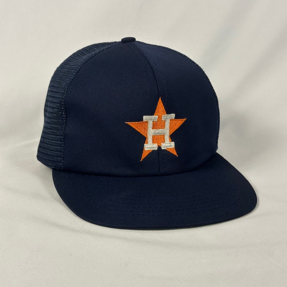 Vintage Houston Astros Trucker Hat OSFA Navy Blue Mesh MLB Snapback UII Cap